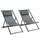 Set mit 2 klappbaren Liegestühlen aus Aluminium 96,35 x 58 x 91,5 cm Rex Grey