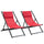 Set mit 2 klappbaren Liegestühlen aus Aluminium 96,35 x 58 x 91,5 cm Rex Red