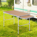 Tavolo da Campeggio Picnic Pieghevole Regolabile in Alluminio 120x60x40/70 cm -2