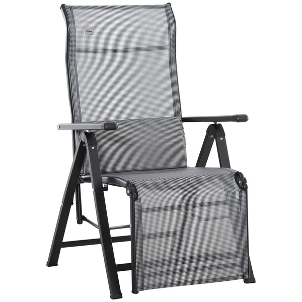 online Liegestuhl Zero Gravity 70 x 65 x 111 cm aus Stahl und grauem Netzstoff