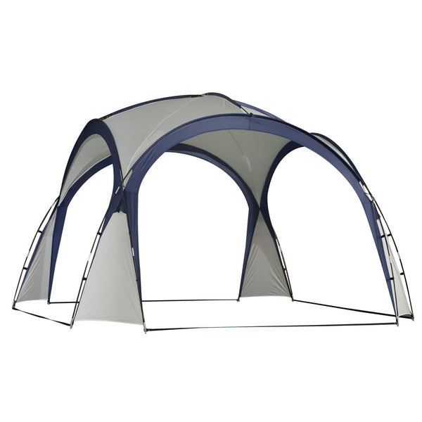 Faltbares Camping-Strandzelt UV-Schutz Weiß und Blau 3,5 x 3,5 x 2,3 m sconto