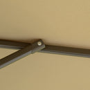Ombrellone da Giardino Decentrato Ø267x265 cm in Acciaio e Poliestere Marrone-9