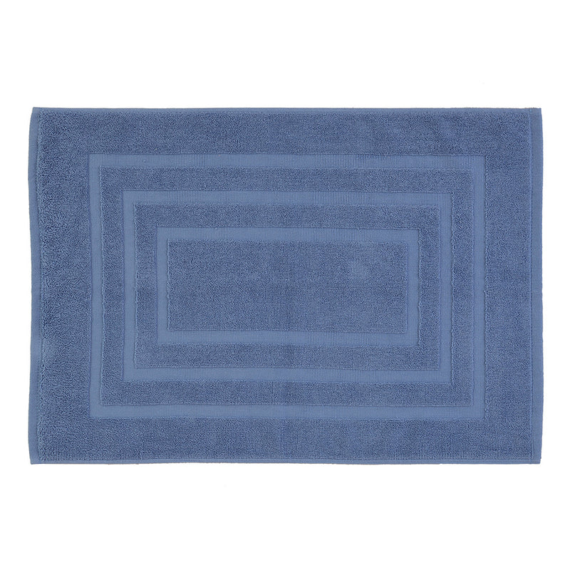 Tappeto Scendidoccia 46x65 cm in Spugna di Cotone Azzurro Feridras-2