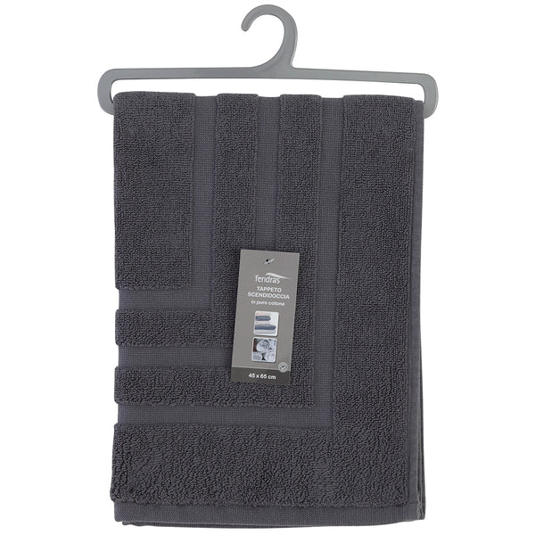 sconto Duschmatte 46x65 cm aus grauem Baumwollfrottee Feridras