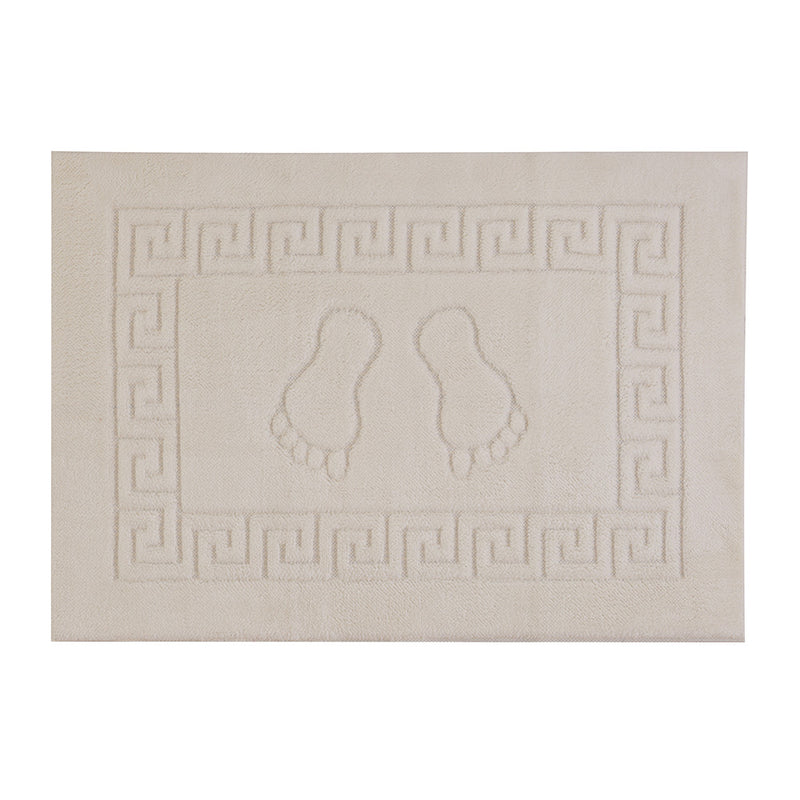 Tappeto Bagno 50x70 cm con Antiscivolo Ecru Feridras Piuma-2