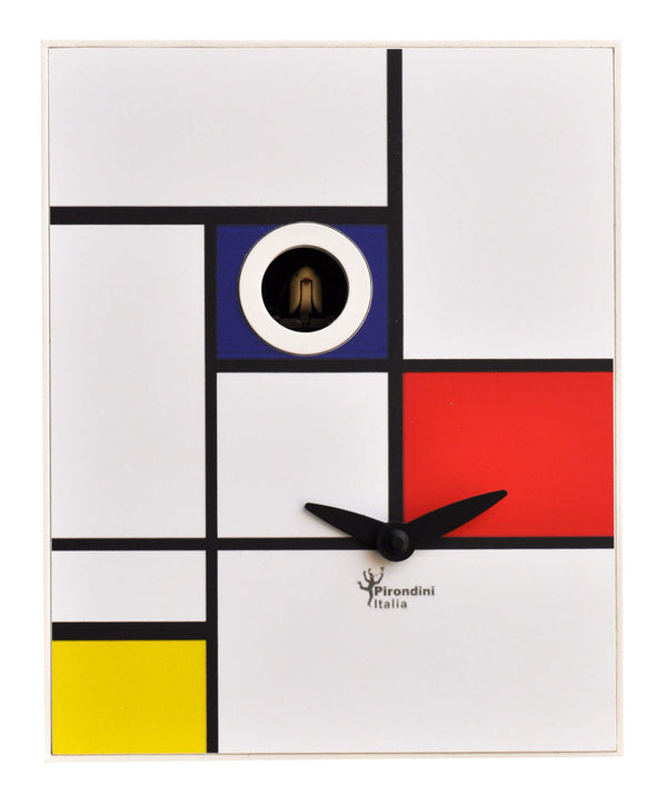 prezzo Wandkuckucksuhr 16,5x20x10cm Pirondini Italia D'Apres Mondrian
