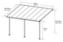 Pergola da Giardino in Alluminio 3x4,25m Onduline Emilia Bianco/Bianco-7