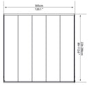 Pergola da Giardino in Alluminio 3x3,05m Onduline Emilia Bianco/Crystal-8