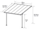 Pergola da Giardino in Alluminio 3x3,05m Onduline Emilia Bianco/Crystal-9
