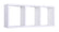 Mensola Rettangolare 3 Scomparti da Parete 70x30x15.5 cm in Fibra di Legno Tristano Bianco