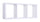 Mensola Rettangolare 3 Scomparti da Parete 70x30x15.5 cm in Fibra di Legno Tristano Bianco