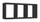 Mensola Rettangolare 3 Scomparti da Parete 70x30x15.5 cm in Fibra di Legno Tristano Nero