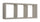 Mensola Rettangolare 3 Scomparti da Parete 70x30x15.5 cm in Fibra di Legno Tristano Marrone Talpa