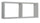 Mensola Rettangolare 2 Scomparti da Parete 70x30x15,5 cm in Fibra di Legno Morgana Grigio Sasso