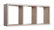 Mensola Rettangolare 3 Scomparti da Parete 70x30x15.5 cm in Fibra di Legno Tristano Rovere Sagerau