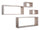 Set 3 Mensole Cubo da Parete Quadrato e Rettangolare in Fibra di Legno Merlino Rovere Sagerau