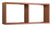 Mensola Rettangolare 2 Scomparti da Parete 70x30x15,5 cm in Fibra di Legno Morgana Ciliegio