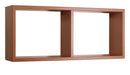 Mensola Rettangolare 2 Scomparti da Parete 70x30x15,5 cm in Fibra di Legno Morgana Ciliegio-1