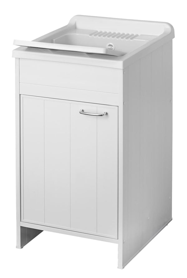 online Waschbeckenschrank aus PVC 45x50x85cm 1 Tür Forlani Honest White