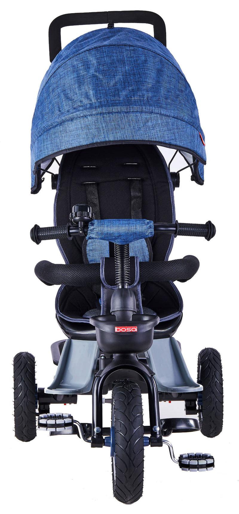 Passeggino Triciclo Seggiolino Reversibile  4 in 1 Boso Happy Kids Blu-3