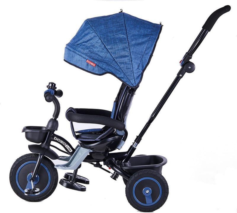 Passeggino Triciclo Seggiolino Reversibile  4 in 1 Boso Happy Kids Blu-4
