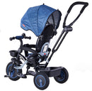 Passeggino Triciclo Seggiolino Reversibile  4 in 1 Boso Happy Kids Blu-5