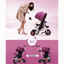 Passeggino Triciclo Seggiolino Reversibile  4 in 1 Boso Happy Kids Blu-7