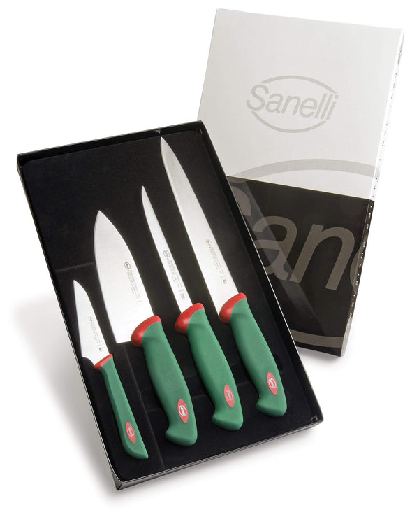 online Sushi-Messer-Set 4-teilig Sanelli Premana Grün/Rot Anti-Rutsch-Griff