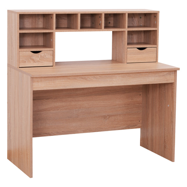 prezzo PC-Schreibtisch im klassischen Design mit Schubladen aus Eichenholz, 120 x 57 x 116 cm
