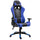 Kunstleder-Gaming-Stuhl mit Lordosenstütze und Nacken Schwarz und Blau