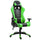 Drehbarer Gaming-Stuhl in schwarzem und grünem Kunstleder