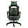 Gaming-Stuhl mit Rädern aus schwarzem und grünem Kunstleder