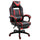 Gaming-Stuhl mit Rädern aus rotem und schwarzem Kunstleder