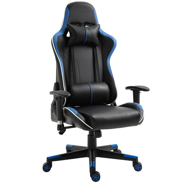Ergonomischer Gaming-Stuhl 72x54x126-136 cm in schwarzem und blauem PVC online