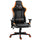 Ergonomischer Gaming-Stuhl 72x54x126-136 cm in schwarzem und orangefarbenem PVC