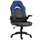 Ergonomischer Gaming-Stuhl 66,5 x 51 x 115-125 cm in schwarzem und blauem Kunstleder