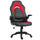 Ergonomischer Gaming-Stuhl 66,5 x 51 x 115-125 cm in schwarzem und rotem Kunstleder