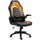 Ergonomischer Gaming-Stuhl 66,5 x 51 x 115-125 cm in schwarzem und orangefarbenem Kunstleder