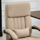 Sedia da Ufficio Presidenziale Massaggiante con Riscaldamento in Similpelle 67x69x106-116 cm  Beige-10