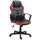 Drehbarer Gaming-Stuhl in schwarzem und rotem Kunstleder