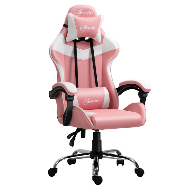 Ergonomischer Gaming-Stuhl 63 x 67 x 119-127 cm aus rosafarbenem Kunstleder acquista