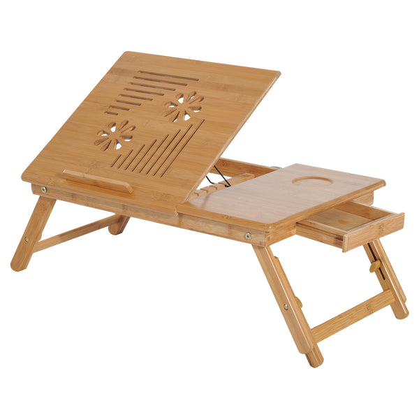 Laptop-Nachttisch mit Bambus-Kühlsystem 55 x 35 x 22-30 cm prezzo