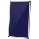 Bacheca Porta Avvisi 90x60x4,5 cm con Serratura in Alluminio  Blu-1
