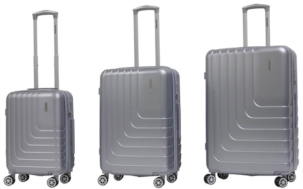 Set mit 3 starren Trolley-Koffer aus ABS 4 TSA Ravizzoni Titanium Silver Wheels online