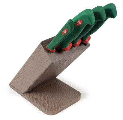 Schräger Block mit 4 Messern Anti-Rutsch Sanelli Premana grün/roter Griff online