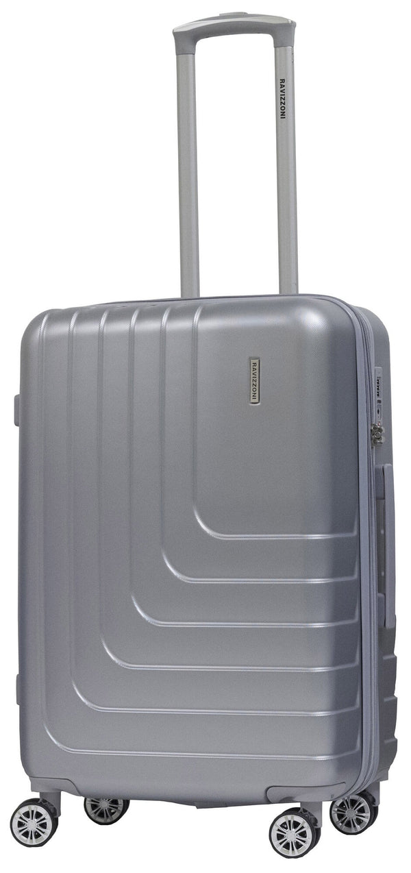 Trolley Medium Rigid Koffer aus ABS 4 TSA-Räder Ravizzoni Titanium Silver online