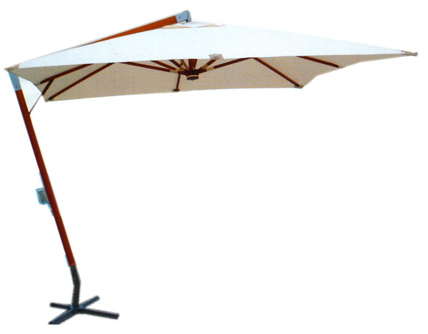 prezzo Dezentraler Sonnenschirm aus Holz 3x3m Becker Ecru