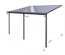 Pergola da Giardino 4,06x4,26m in Alluminio e Policarbonato Emilia-N21 Opalino Bianco-4