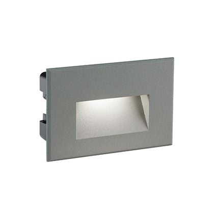 prezzo Rechteckige LED-Stufenmarkierungsleuchte für Wandeinbau 3 W 3000 K Grau Sovil