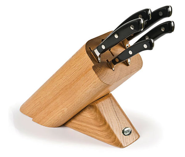 Block aus Eichenholz 5 schwarze Sanelli-Messer acquista
